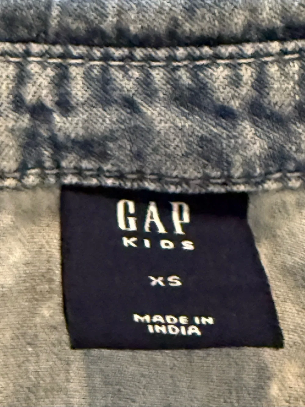 GAP Light Denim Button-Front Tiered Dress - Blue